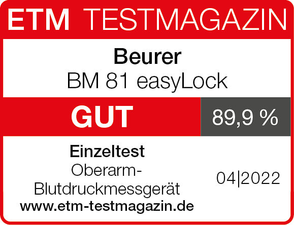 BM 81 easyLock - Oberarm-Blutdruckmessgerät Beurer